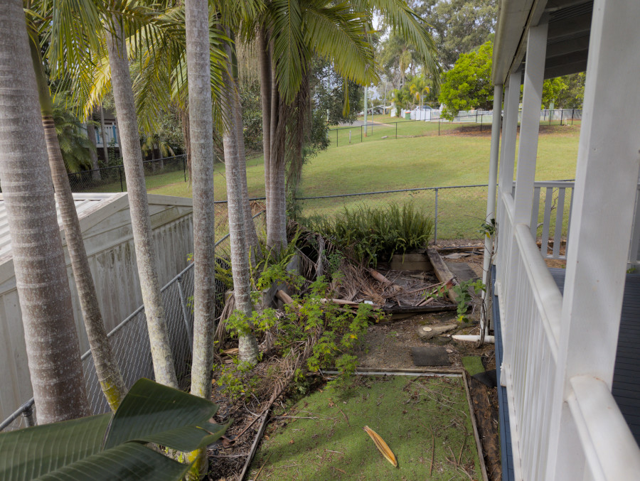 Before of side of house