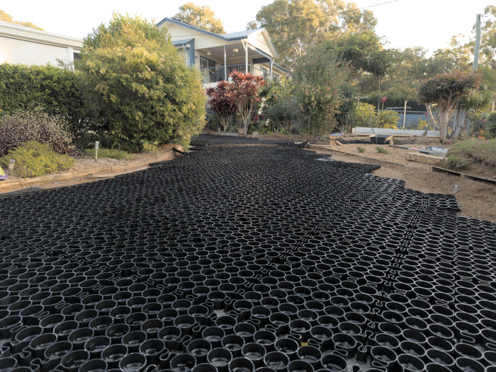 trugrid in place on driveway